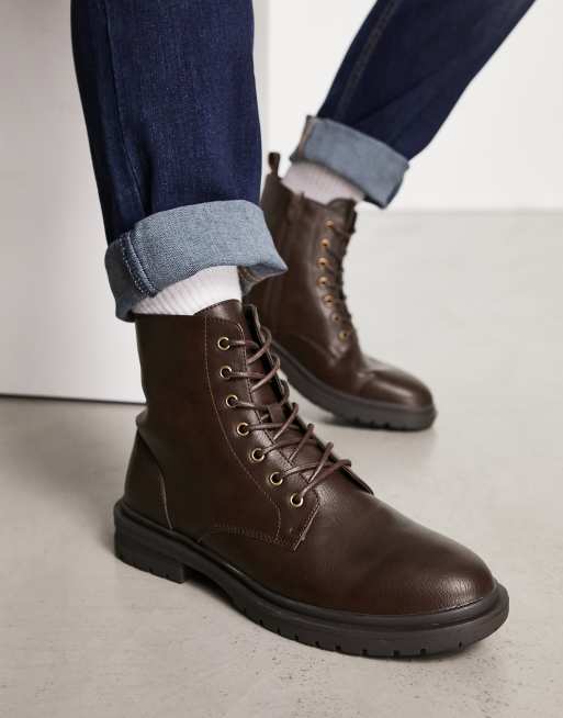 schuh – Duncan – Brązowe sznurowane botki