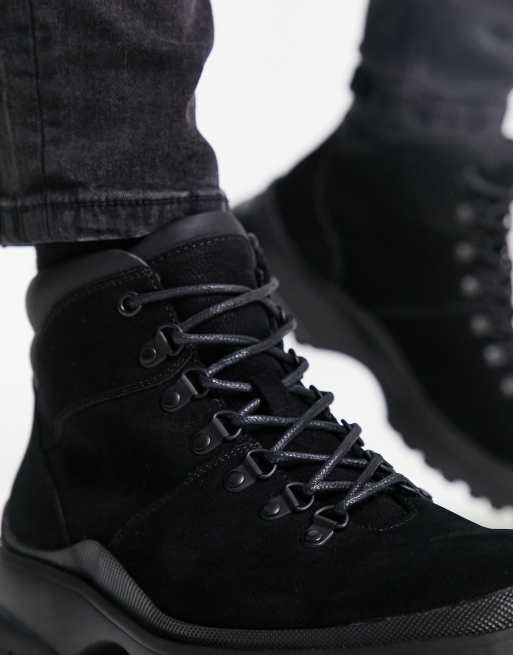 Black microsuede clearance boots