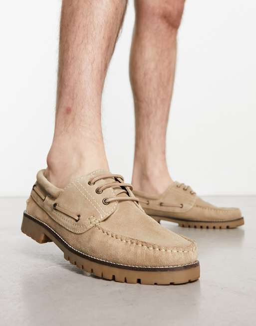 Taupe store boat shoes