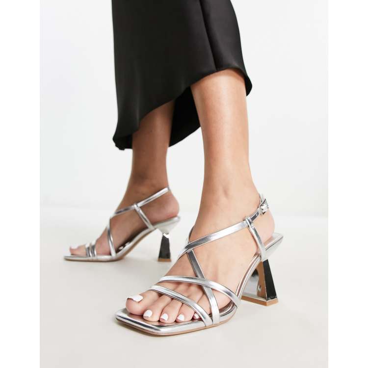 Metallic on sale strappy heels