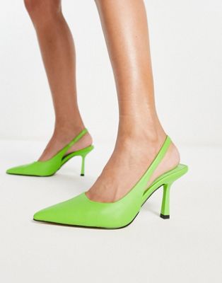 schuh Exclusive Solange heeled shoes in green - ASOS Price Checker