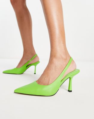 schuh Exclusive Solange heeled shoes in green - ASOS Price Checker