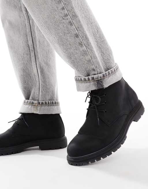 Black lace up boots asos best sale