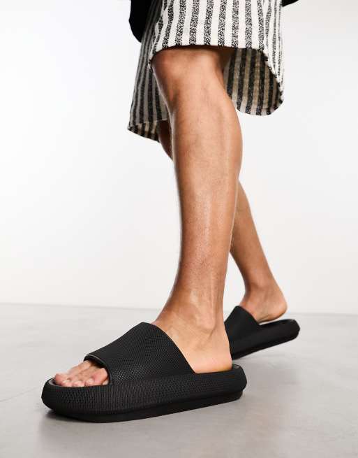 schuh Hayes slides in black ASOS