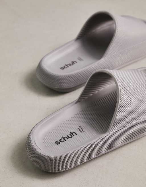 schuh Hayes slides in grey ASOS