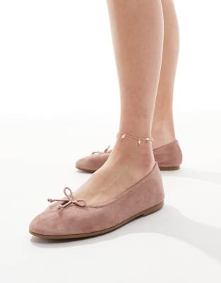 schuh - Lambert - Ballerines en daim - Rose