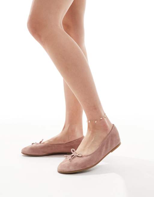 schuh Lambert ballet flats in pink suede, 3 of 4