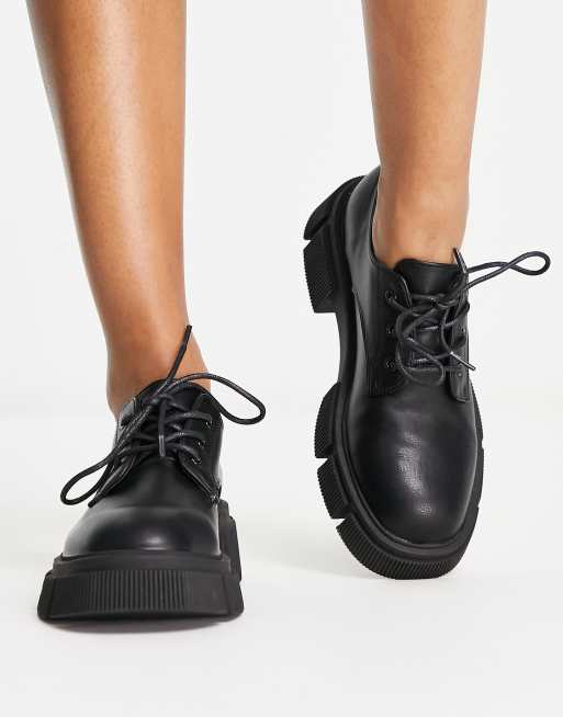 Black lace-up shoes