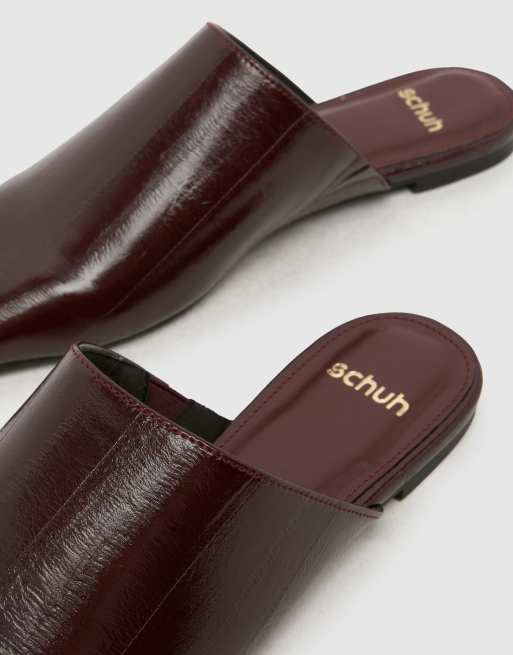 schuh Latina mules in burgundy, 4 of 4