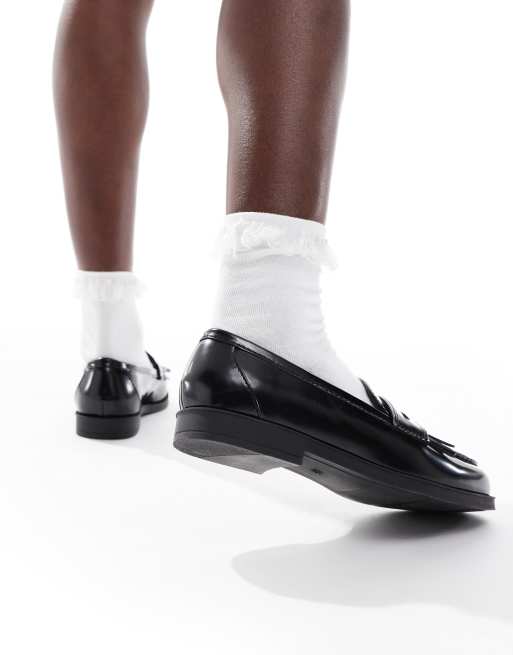 schuh Laurent coin loafers in black | ASOS
