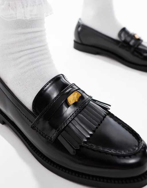 schuh Laurent coin loafers in black | ASOS