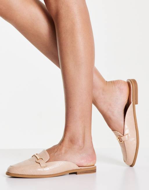 Nude 2025 backless loafers