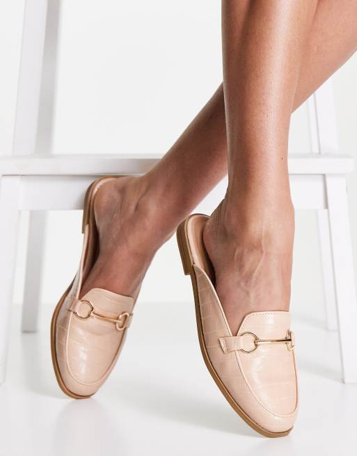 Schuh Lauryn Mocassini aperti dietro neri ASOS