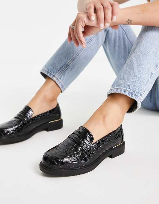 Mock croc hot sale loafers