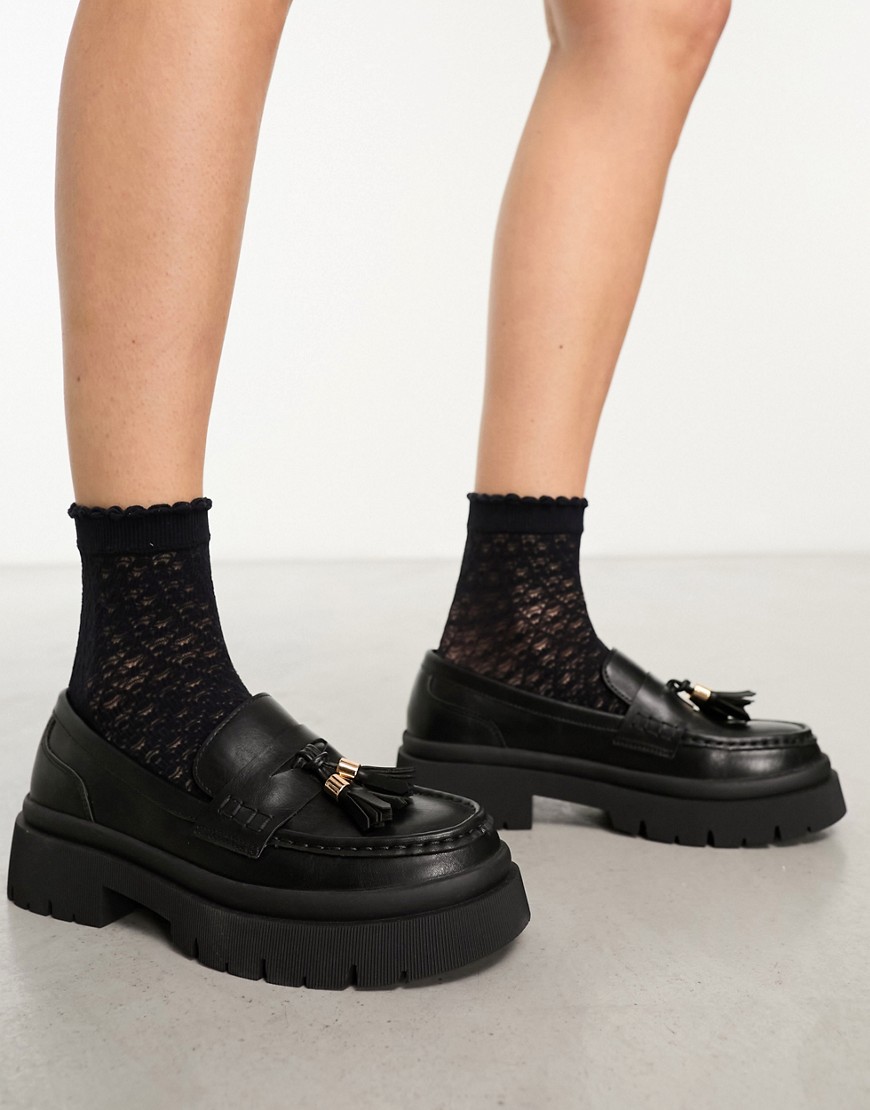 schuh Lester chunky loafers in black