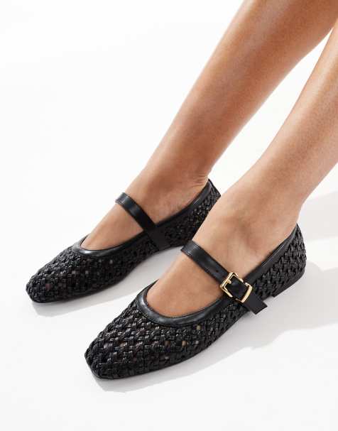 schuh - Lexie - Sorte og vævede Mary Jane-sko - view 1