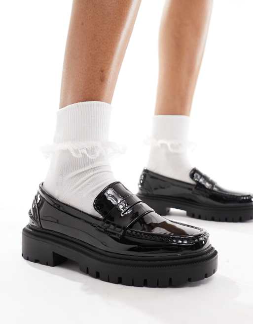 Schuh - Lexis - Chunky loafers i sort lak