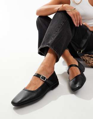 Stradivarius - Scarpe Mary Jane Nere Con Fibbie-Nero - Foto 3
