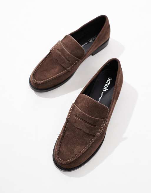 schuh Lillian loafers in brown suede, 3 of 4