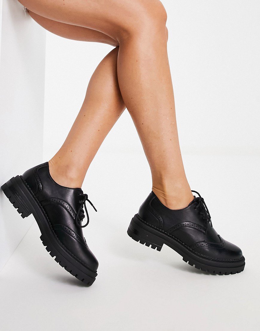 SCHUH SCHUH LMOR LACE UP BROGUES IN BLACK