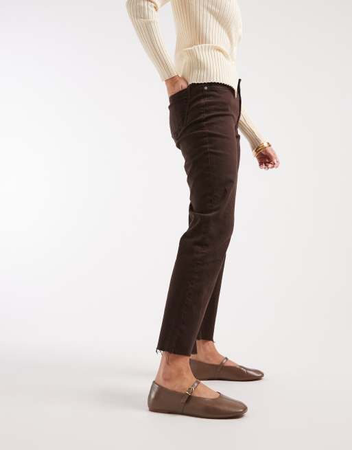 schuh London ballet flats with buckle strap in taupe faux leather, 4 of 4