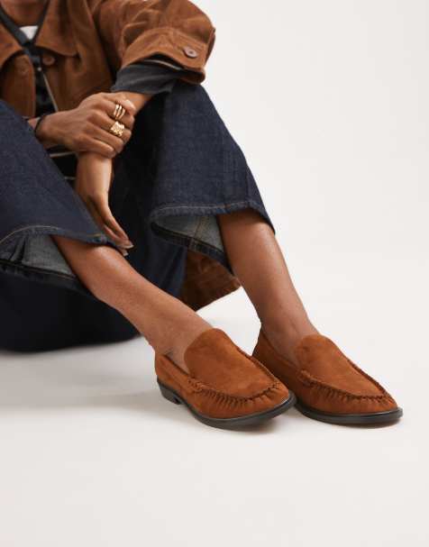Schuh - Lorena - Loafers in bruin suedette - view 1