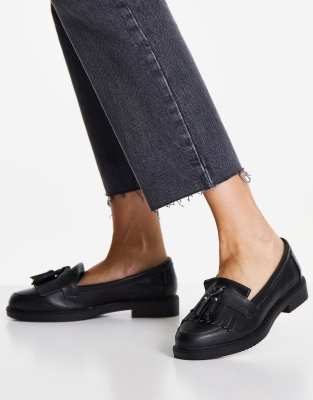 schuh black loafers