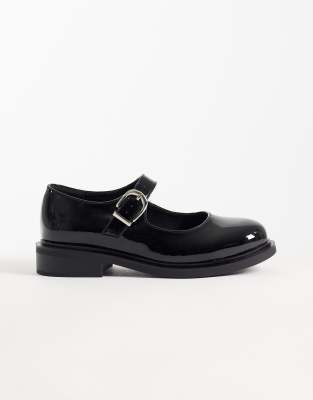 Schuh Lucan Wide Fit Mary Janes In Black