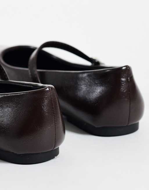 Schuh Lucille ballet flats in chocolate brown, 4 of 4