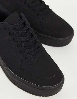 schuh black trainers