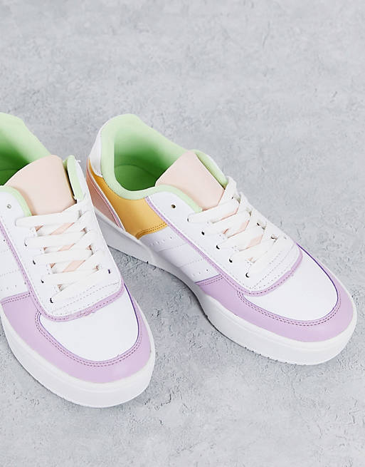 Schuh - - Sneakers med snørebånd pastelfarvet blanding |
