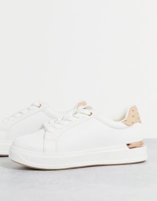 white rose gold trainers