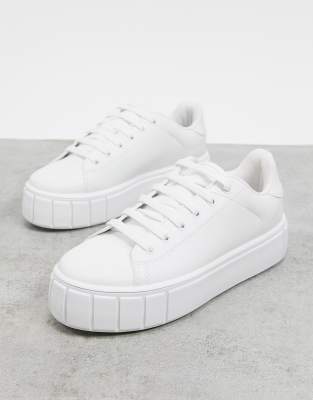 schuh white platform trainers