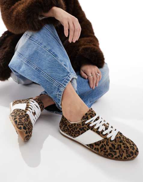 schuh Meredith trainers in leopard suede - view 1