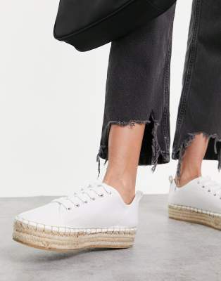 white espadrille trainers