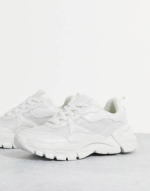 schuh Nicole chunky trainers in white