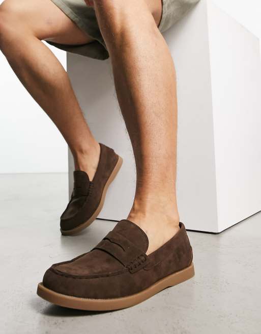 schuh Pavel tassel loafers in brown | ASOS