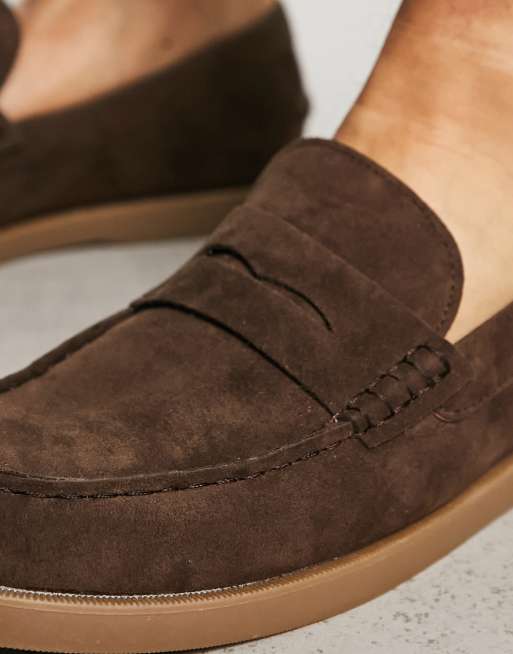 schuh Pavel tassel loafers in brown | ASOS