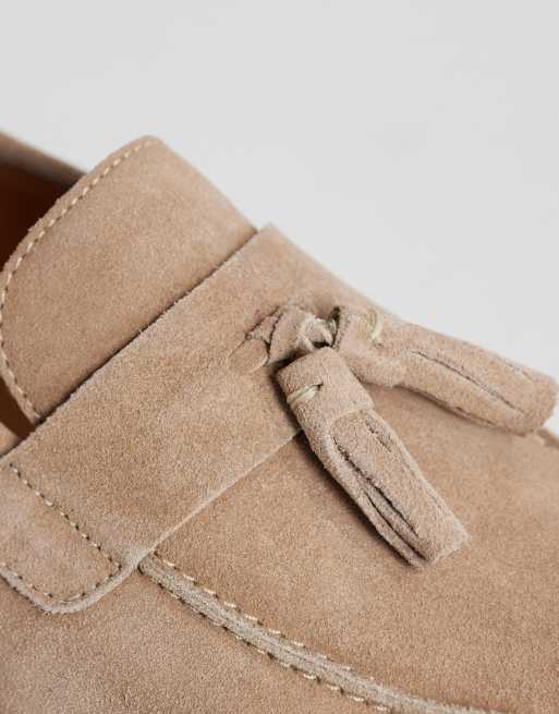 Schuh – Percy – Bootsschuhe aus Wildleder in Taupe mit Quaste, 4 von 4