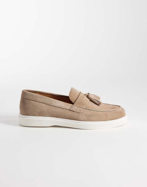 Schuh – Percy – Szarobrązowe zamszowe buty żeglarskie z chwostami - view 1