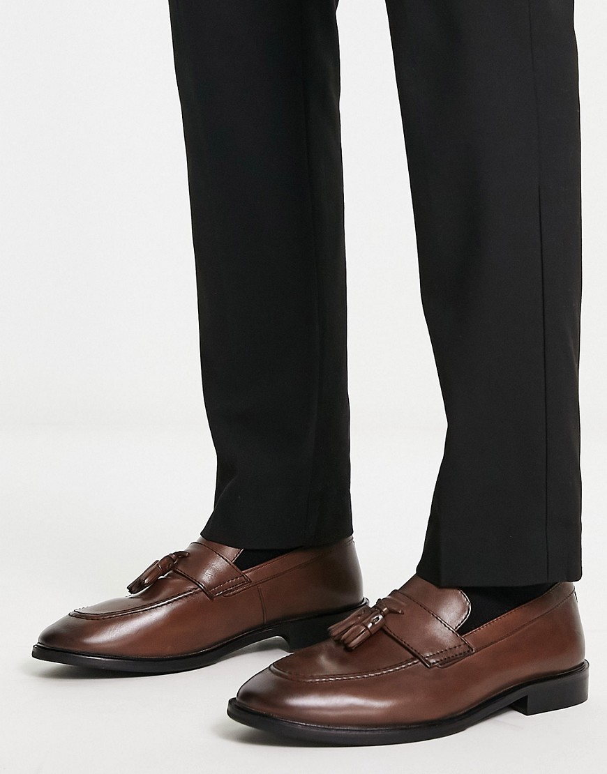 Schuh raheem penny loafers in brown leather