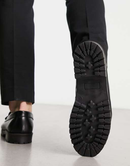 Schuh ralph chunky snaffle loafers in black leather | ASOS display picture 2