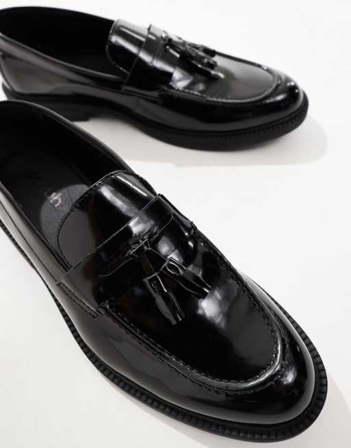 schuh Randall tassel loafers in black | ASOS