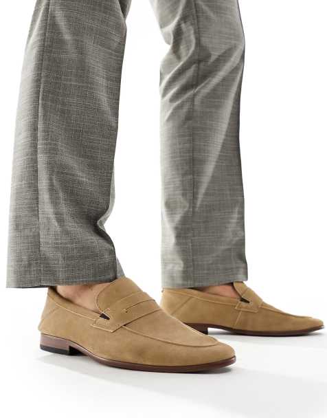schuh Randy loafers in stone suede - view 1