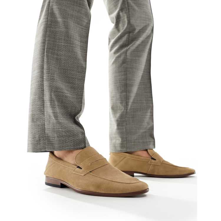 schuh Randy loafers in stone suede | ASOS