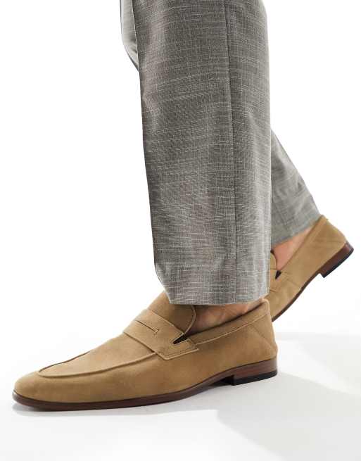 Schuh Loafers in Stone suede Neutral