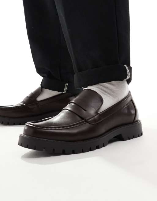 Schuh - Ravi - Brune loafers i PU, 3 af 4