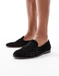 [Schuh] schuh Reem woven loafers in black 43 BLACK