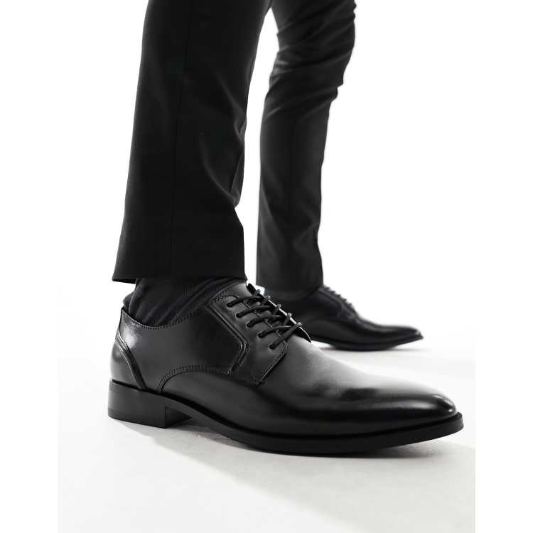 schuh Reilly derby shoes in black leather | ASOS