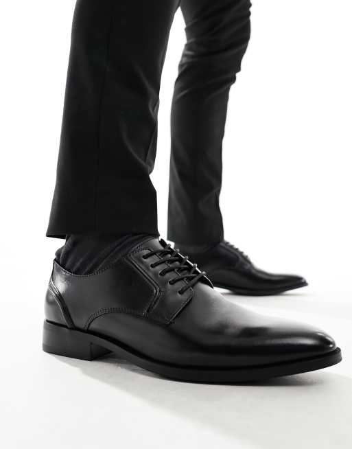 schuh Reilly derby shoes in black leather | ASOS